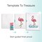 Flamingo Embellishment Bundle – Pink Buttons, Turquoise Accents, Crystals, Gems & Sequins – DIY Craft Kit for 8x10 Canvas Art